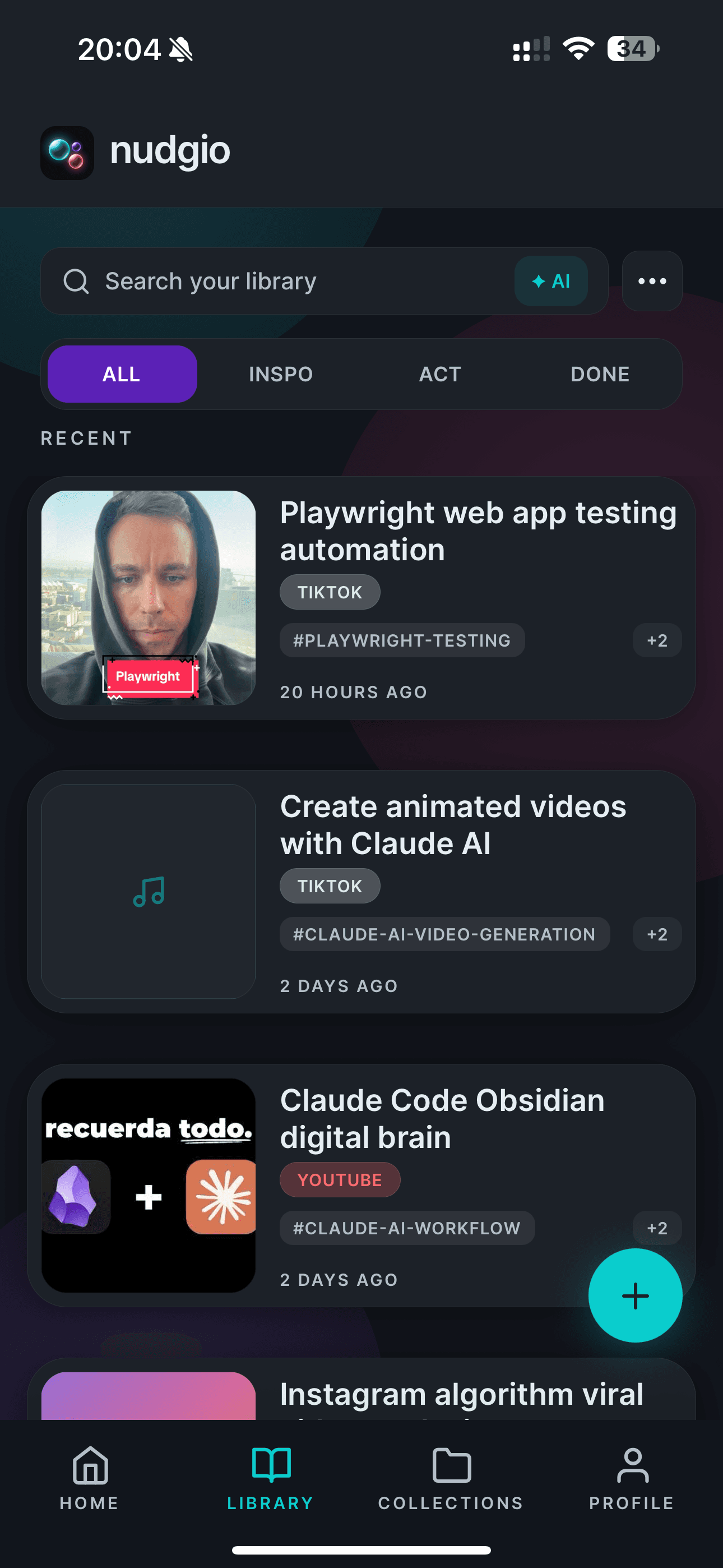 nudgio library — all your saves